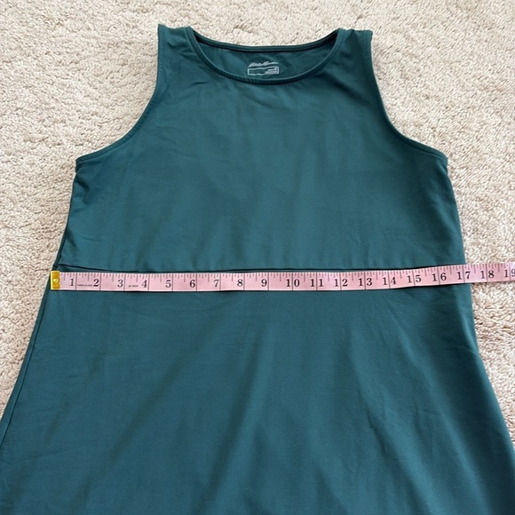 Eddie Bauer Sleeveless Tank Dress Empire Waist Stretch Green Size M - Picture 10 of 11